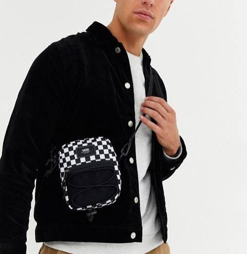 Vans Checkered Shoulder Bag (Black-White) - DistriSneaks